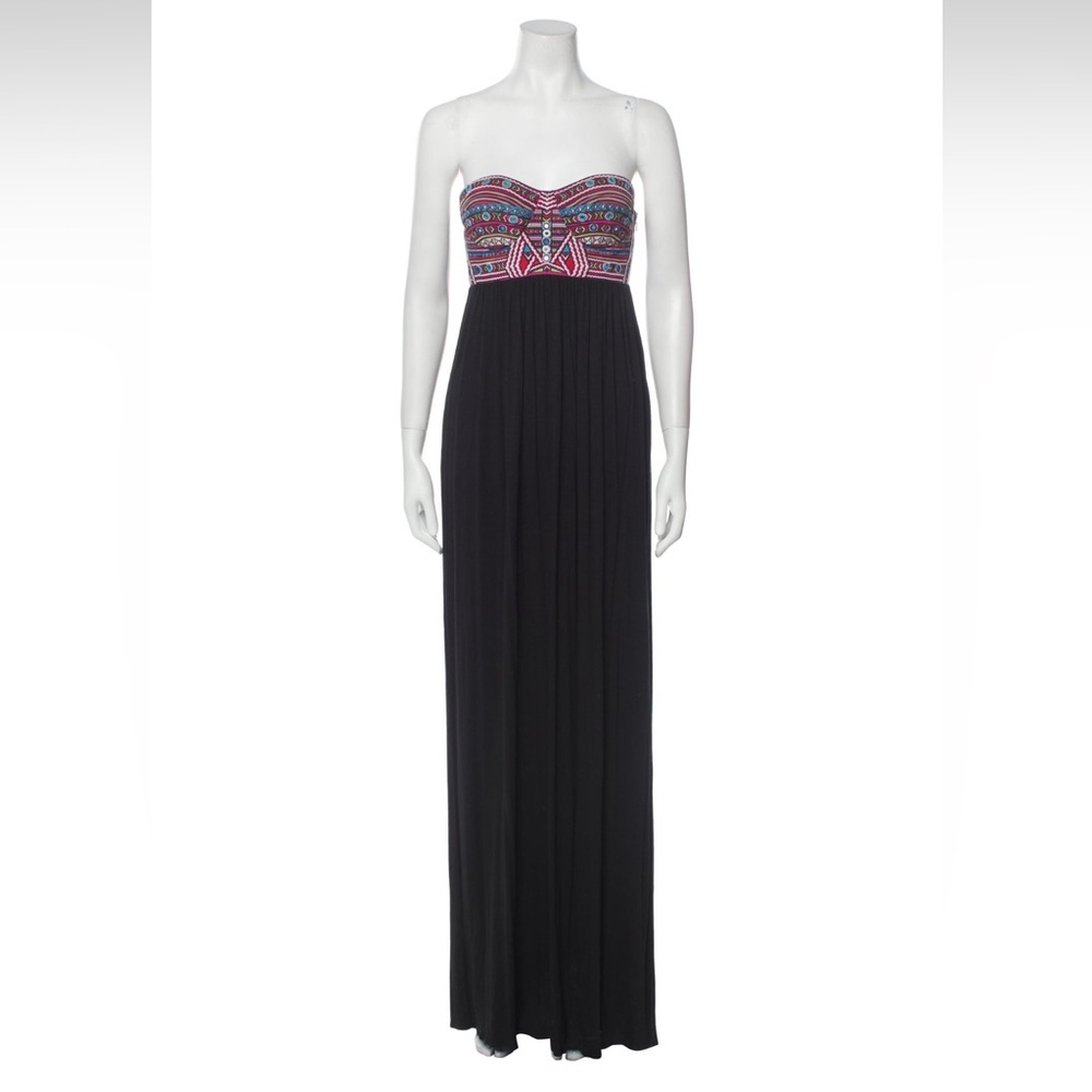Mara Hoffman Strapless Embroidered Maxi Dress